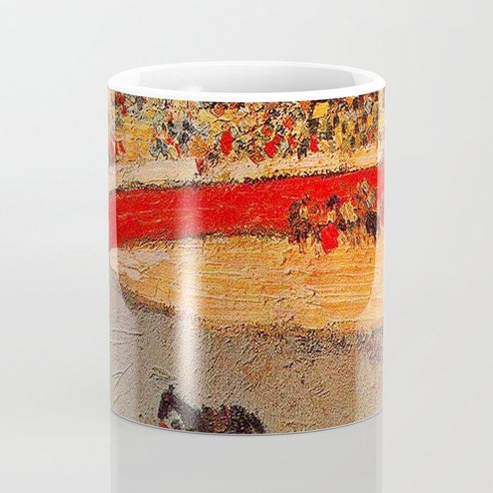 Pablo Picasso - La Corrida - Plaza de Toros Pamplona, Spain matador and bull landscape painting  Coffee Mug Gallery Image 4