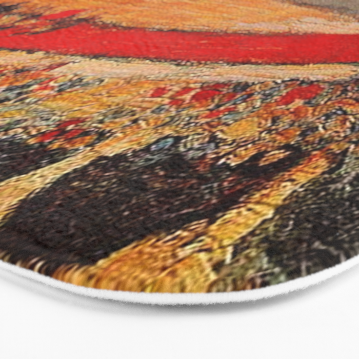 Pablo Picasso - La Corrida - Plaza de Toros Pamplona, Spain matador and bull landscape painting  Bath Mat Gallery Image 3