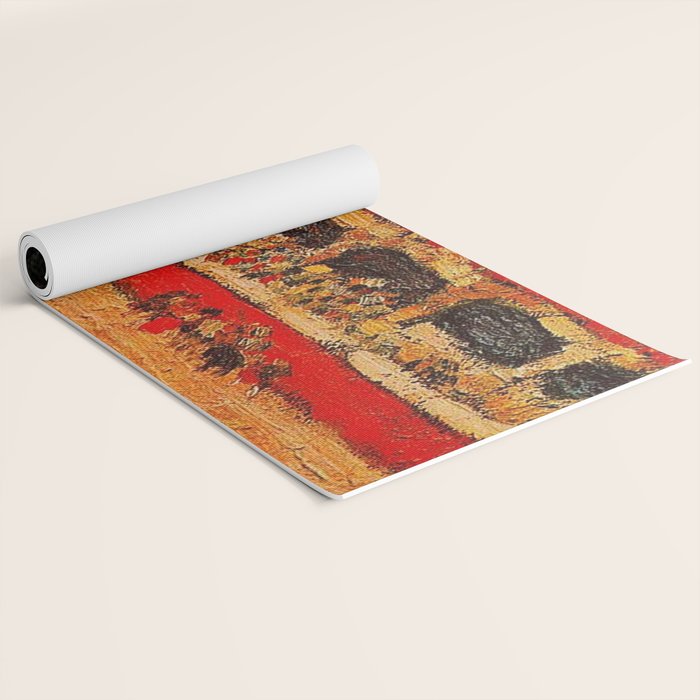 Pablo Picasso - La Corrida - Plaza de Toros Pamplona, Spain matador and bull landscape painting  Yoga Mat Gallery Image 2
