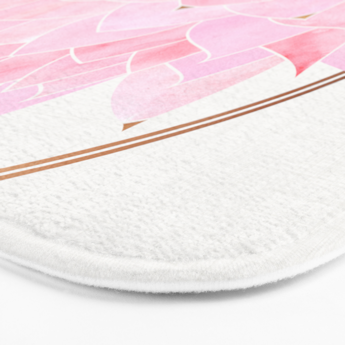 Pink Lotus Botanical Bath Mat Gallery Image 3