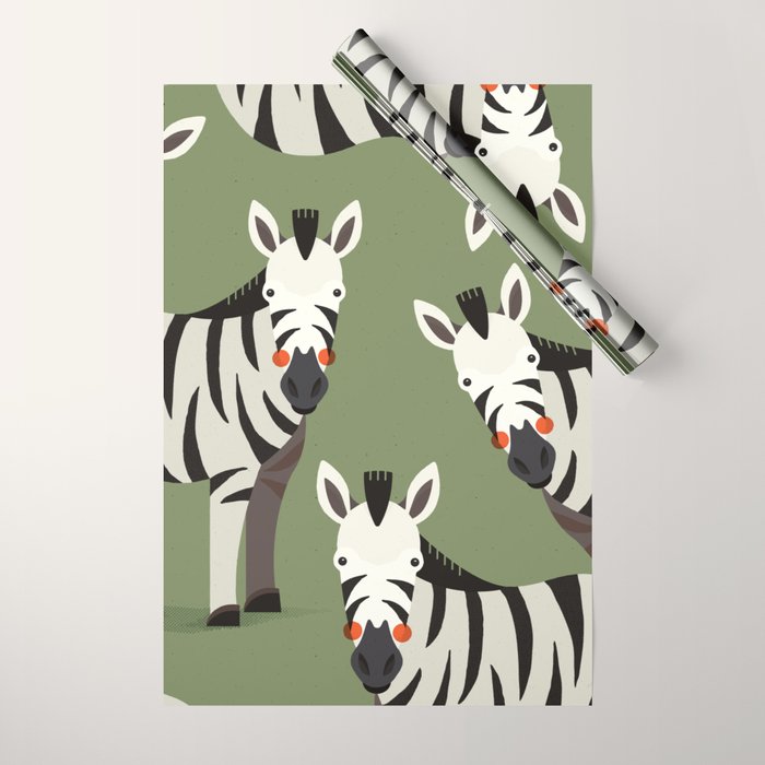 Zebra, Animal Portrait Wrapping Paper Gallery Image 1