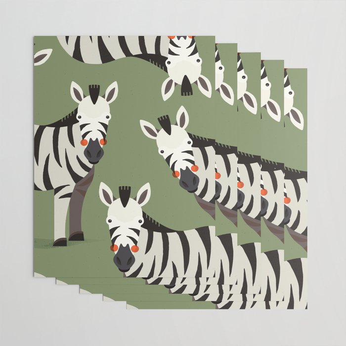 Zebra, Animal Portrait Wrapping Paper Gallery Image 3
