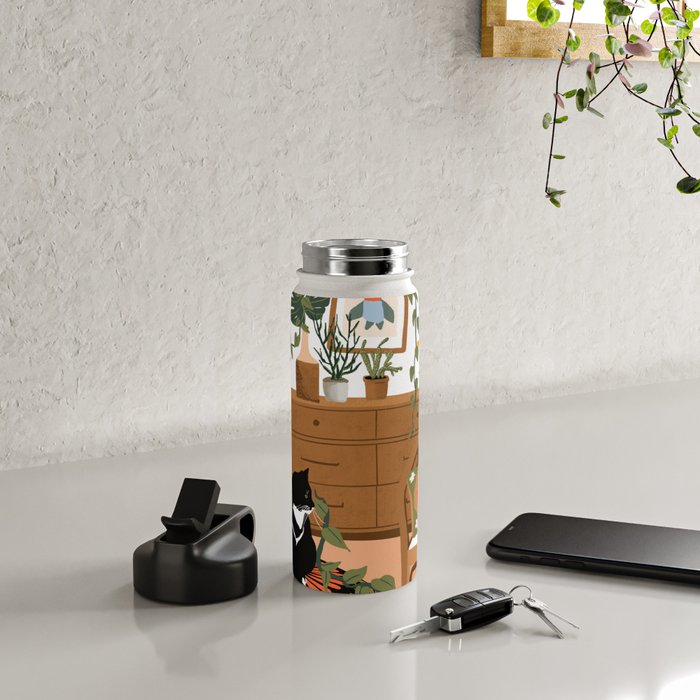 plant lady is the new cat lady Water Bottle Gallery Image 4