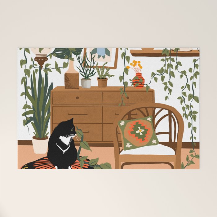 plant lady is the new cat lady Welcome Mat Gallery Image 1