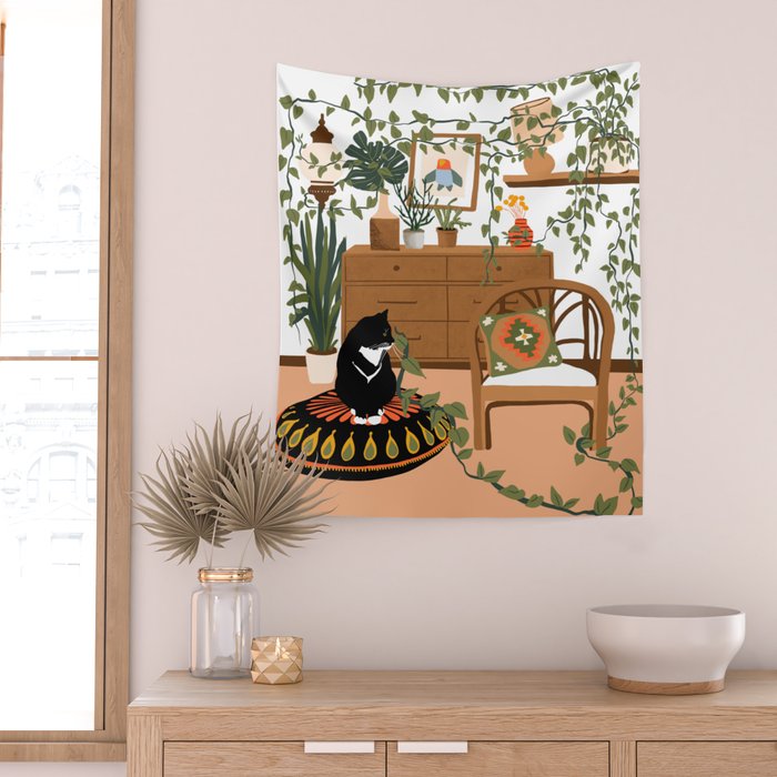 plant lady is the new cat lady Wall Tapestry Gallery Image 2