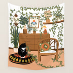 plant lady is the new cat lady Wall Tapestry Gallery Image 4