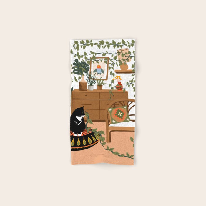 plant lady is the new cat lady Bath Towel Gallery Image 1