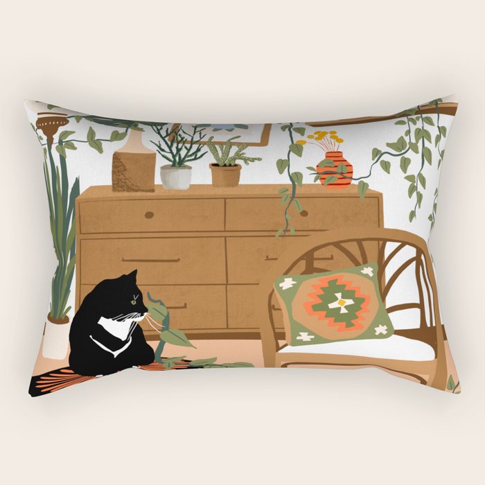 plant lady is the new cat lady Rectangular Pillow Gallery Image 2