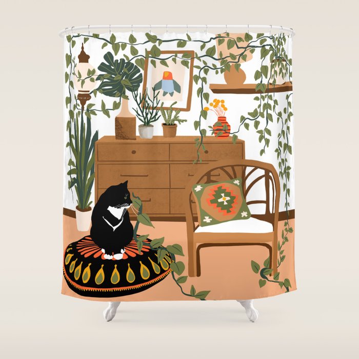 plant lady is the new cat lady Shower Curtain Gallery Image 1