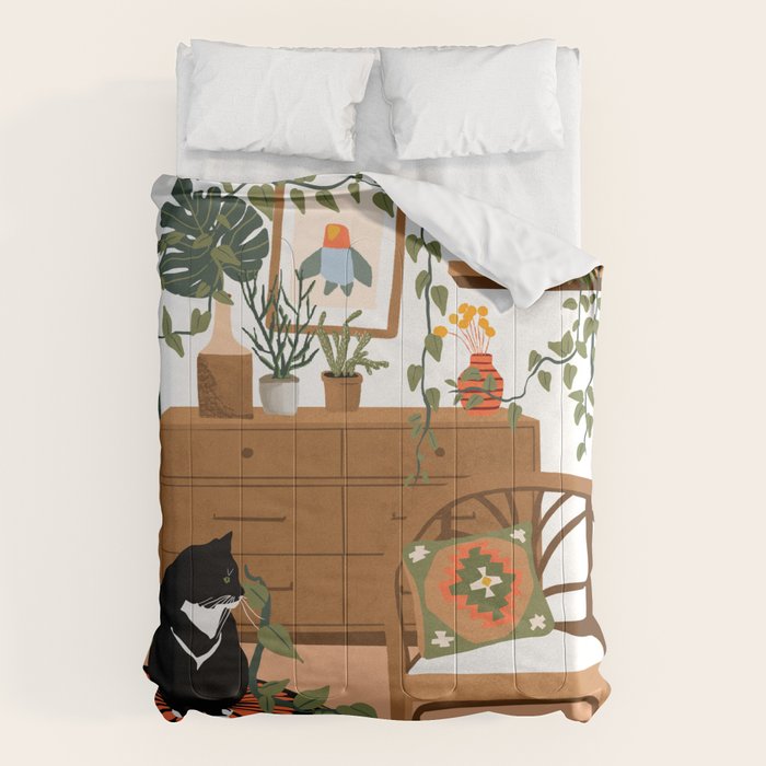 plant lady is the new cat lady Comforter Gallery Image 6