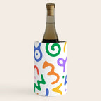 Colorful fun doodle symbol art pattern Wine Chiller Gallery Image 3