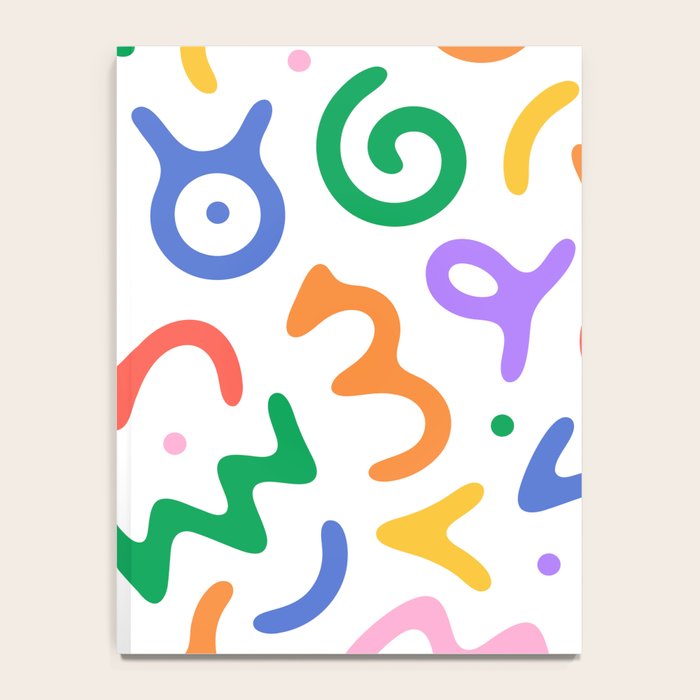 Colorful fun doodle symbol art pattern Notebook Gallery Image 4