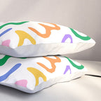 Colorful fun doodle symbol art pattern Pillow Sham Gallery Image 3