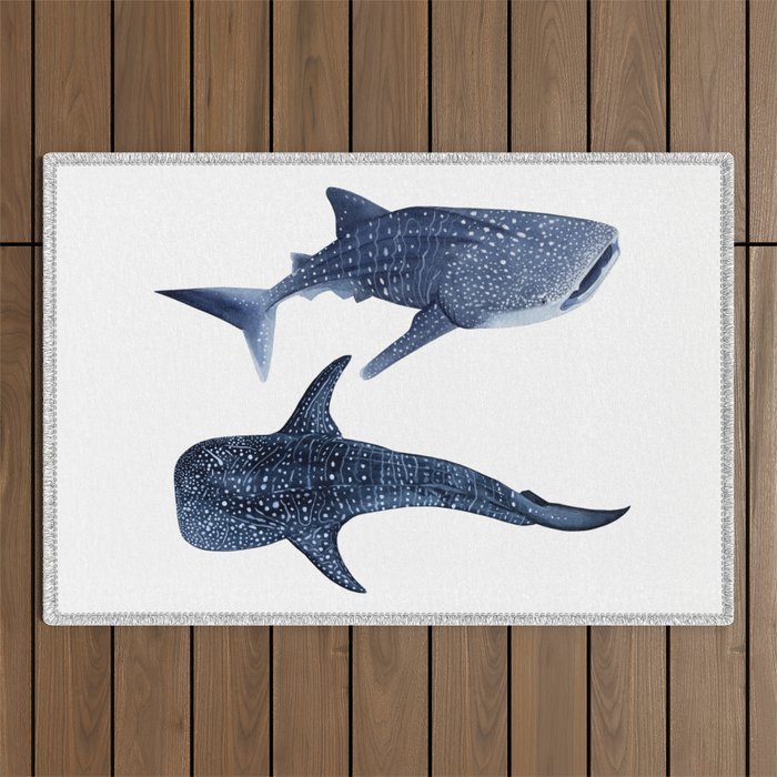 TWO WHALE SHARK Outdoor Rug Gallery Image 1