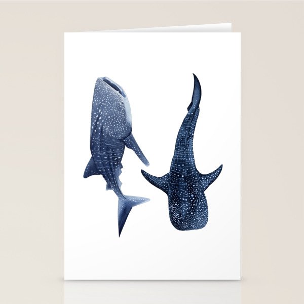 TWO WHALE SHARK Stationery Card Gallery Image 2