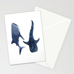 TWO WHALE SHARK Stationery Card Gallery Image 2