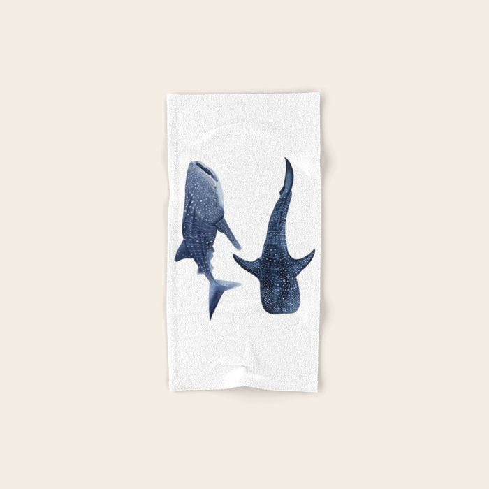 TWO WHALE SHARK Bath Towel Gallery Image 1