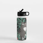 Butterfly Garden (Tabby Cat Version) Water Bottle Gallery Image 1
