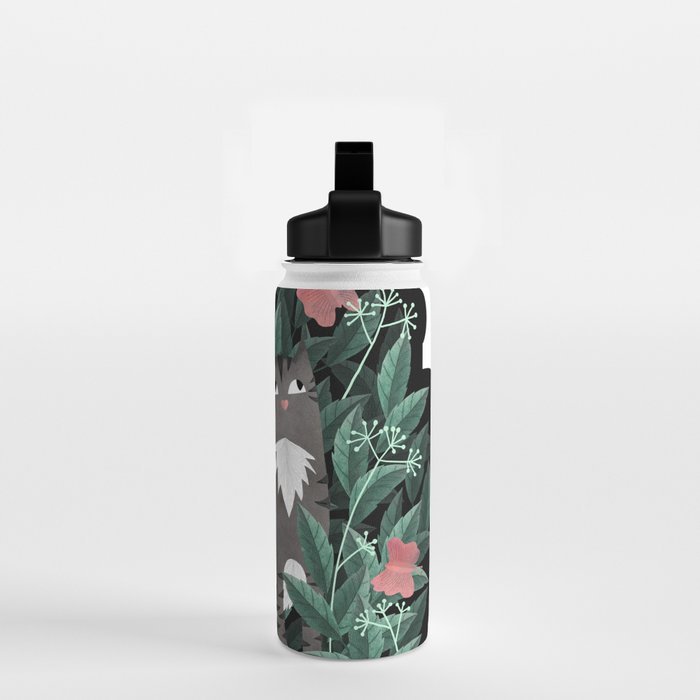 Butterfly Garden (Tabby Cat Version) Water Bottle Gallery Image 2