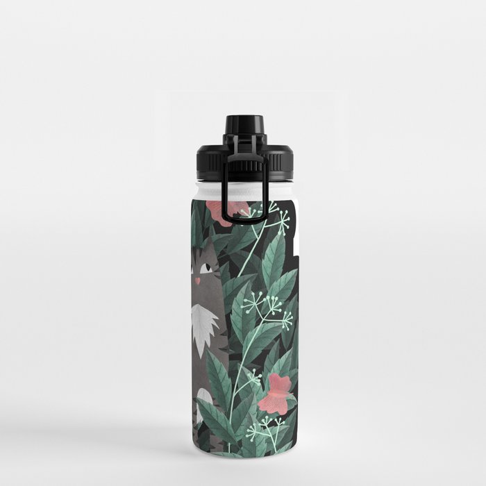 Butterfly Garden (Tabby Cat Version) Water Bottle Gallery Image 2