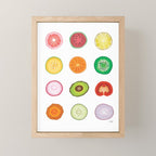 Fruits and Vegetables Collage Mini Art Print Gallery Image 1