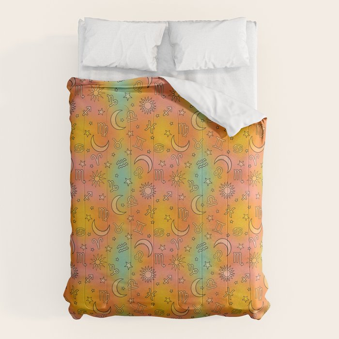 Rainbow Celestial Print Comforter Gallery Image 1