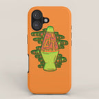 Lit lava lamp in orange in 3D iPhone Case Gallery Image 1