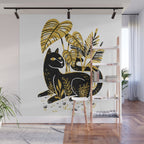 Gold & Black Panther Wall Mural Gallery Image 1
