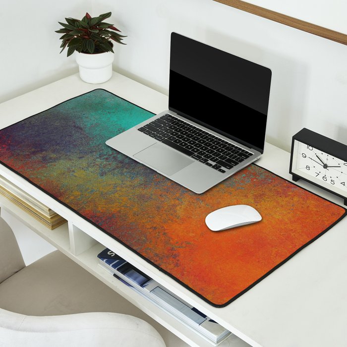 Colorful Rust Aesthetic Grunge Art Desk Mat Gallery Image 2