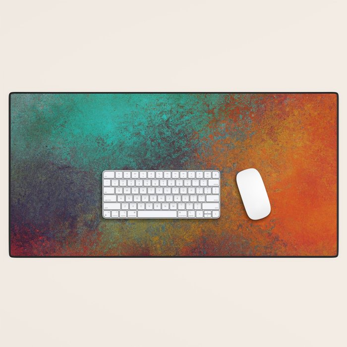 Colorful Rust Aesthetic Grunge Art Desk Mat Gallery Image 1