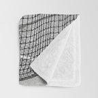Tennis Players Taking a Cigarette Break, Black and White Vintage Art Throw Blanket Gallery Image 3