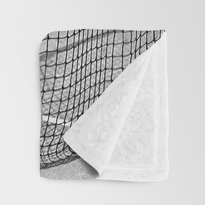 Tennis Players Taking a Cigarette Break, Black and White Vintage Art Throw Blanket Gallery Image 3