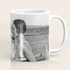 Tennis Players Taking a Cigarette Break, Black and White Vintage Art Coffee Mug Gallery Image 1