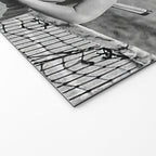 Tennis Players Taking a Cigarette Break, Black and White Vintage Art Welcome Mat Gallery Image 2