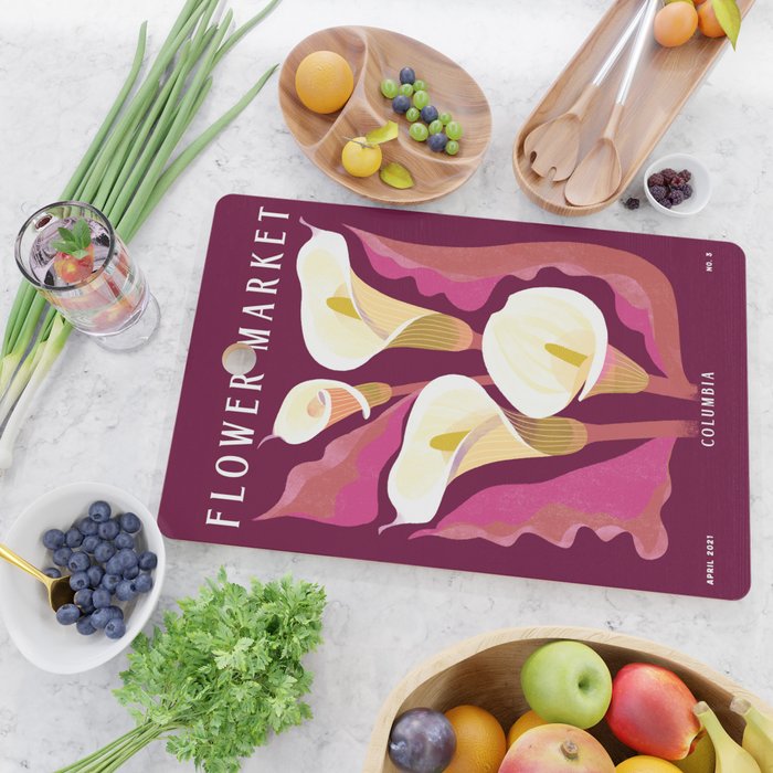 Flower Market Calla Lily Cutting Board Gallery Image 2