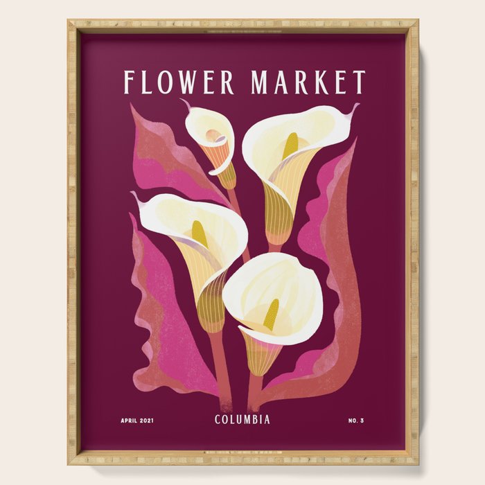 Flower Market Calla Lily Serving Tray Gallery Image 1
