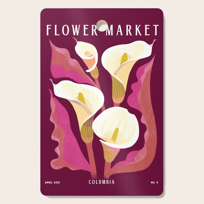 Flower Market Calla Lily Cutting Board Gallery Image 1