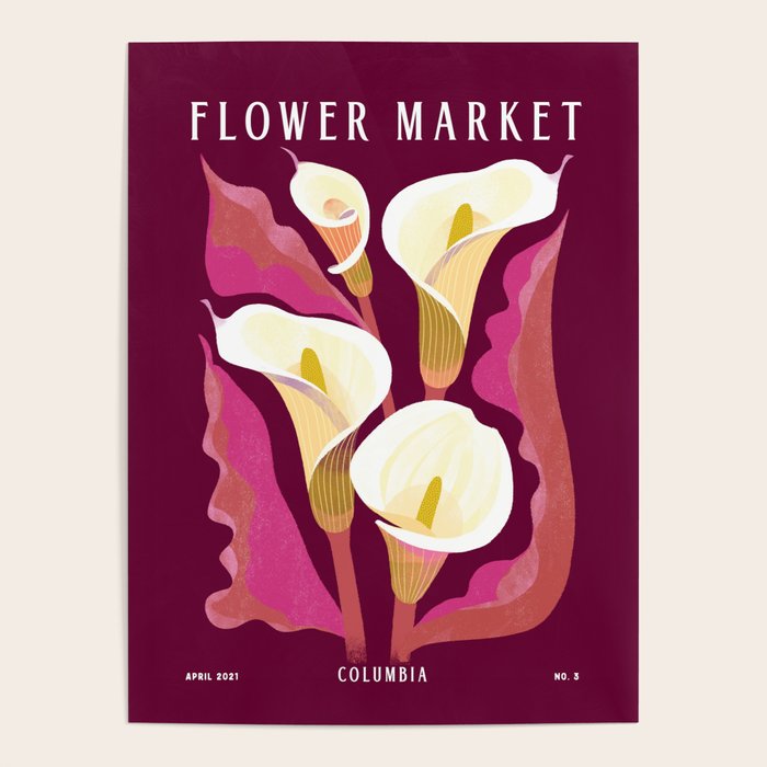 Flower Market Calla Lily Poster Gallery Image 4
