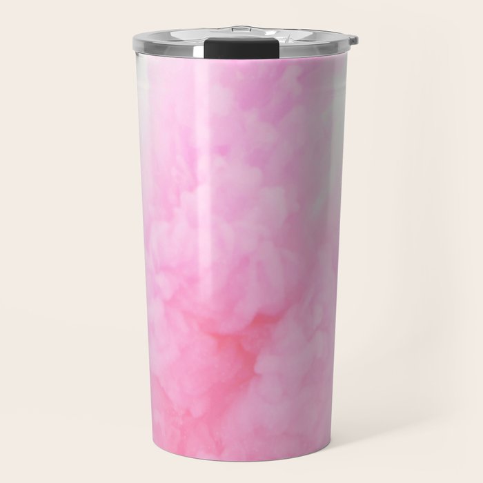 Pink Neon Smoke Clouds Travel Mug Gallery Image 1
