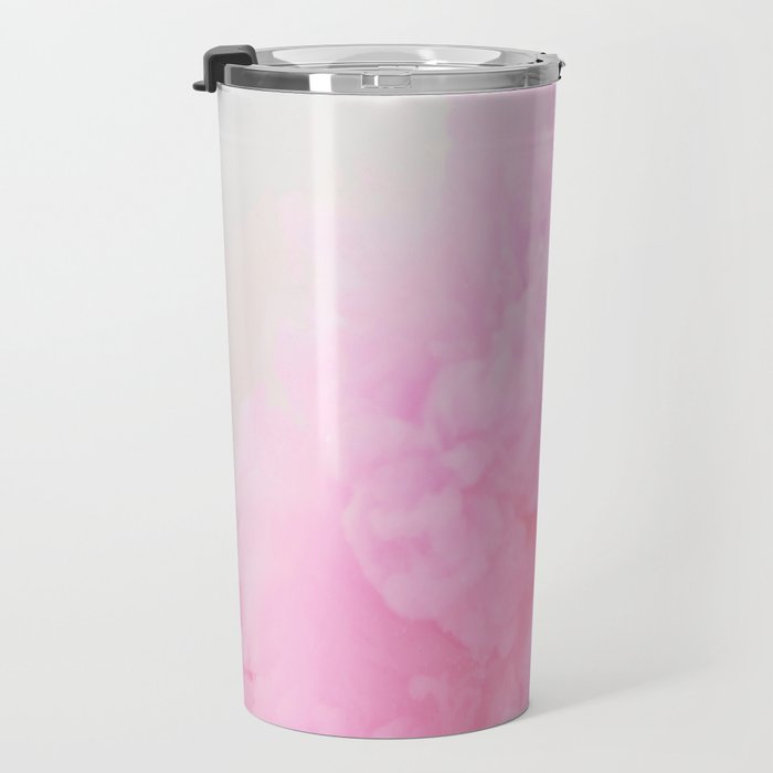 Pink Neon Smoke Clouds Travel Mug Gallery Image 3