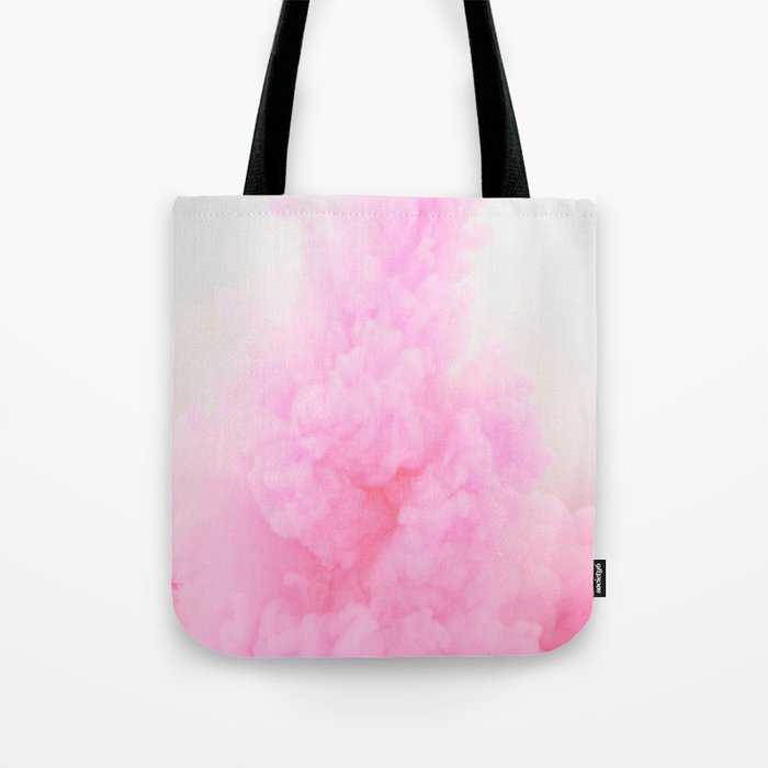 Pink Neon Smoke Clouds Tote Bag Gallery Image 1