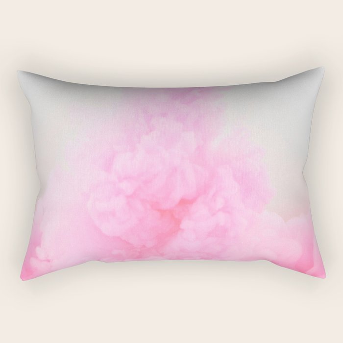Pink Neon Smoke Clouds Rectangular Pillow Gallery Image 1