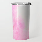 Pink Neon Smoke Clouds Travel Mug Gallery Image 2