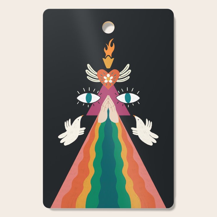 Rainbow Blessings  Cutting Board Gallery Image 1