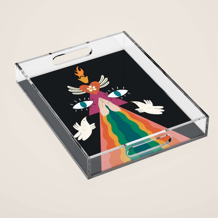 Rainbow Blessings  Acrylic Tray Gallery Image 1