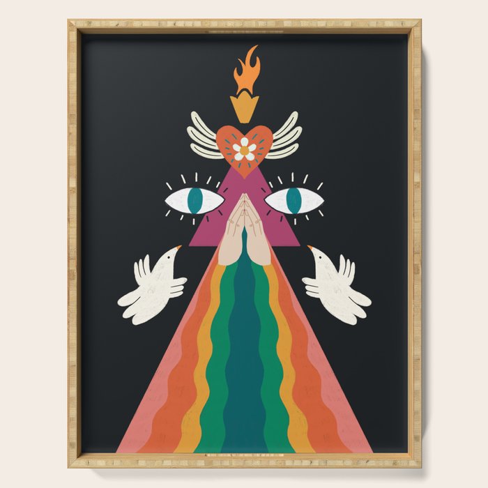 Rainbow Blessings  Serving Tray Gallery Image 1