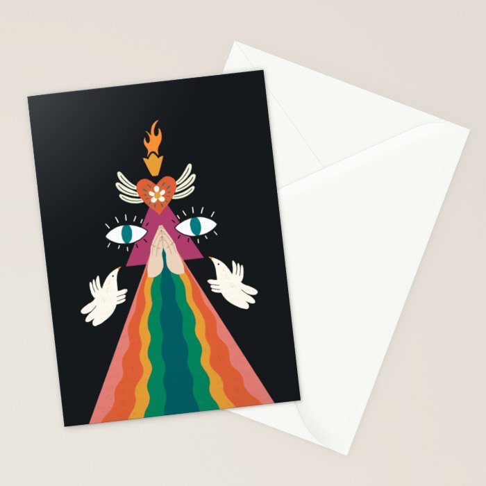 Rainbow Blessings  Stationery Card Gallery Image 2