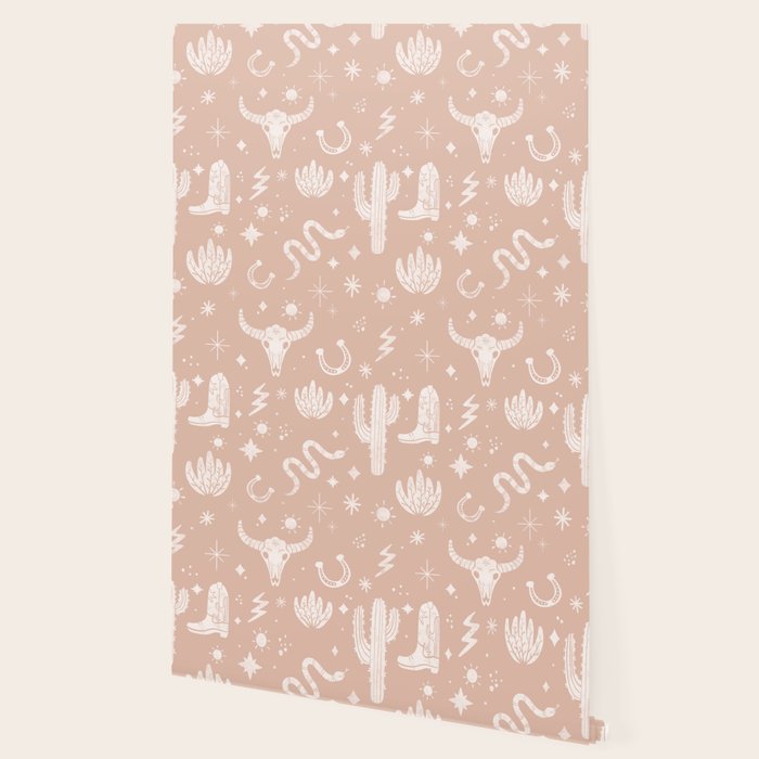Cowboy Western Boho Earthy Pattern Wallpaper Gallery Image 2