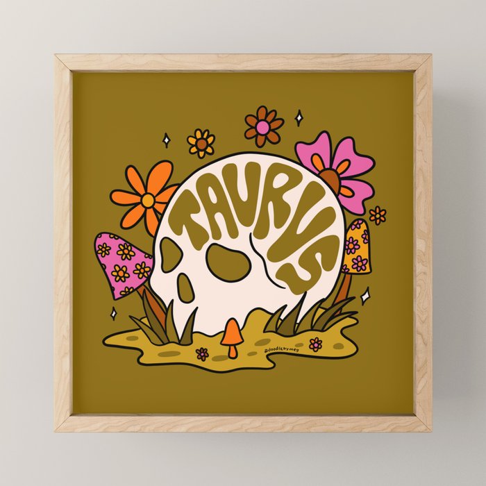 Taurus Skull Mini Art Print Gallery Image 1