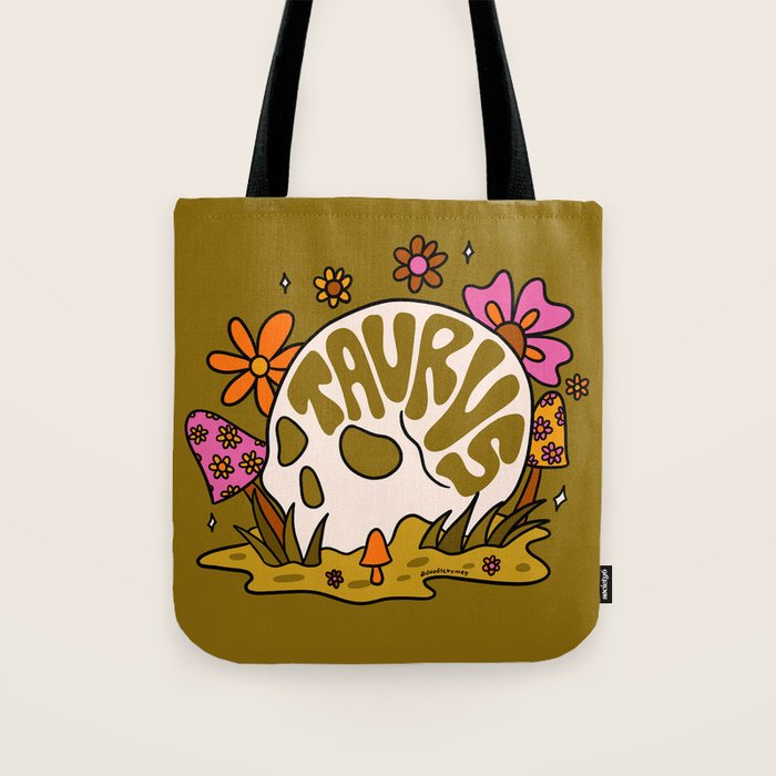 Taurus Skull Tote Bag Gallery Image 1